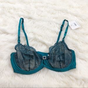 •NWT Pleasure State Deep Teal Underwire Bra•